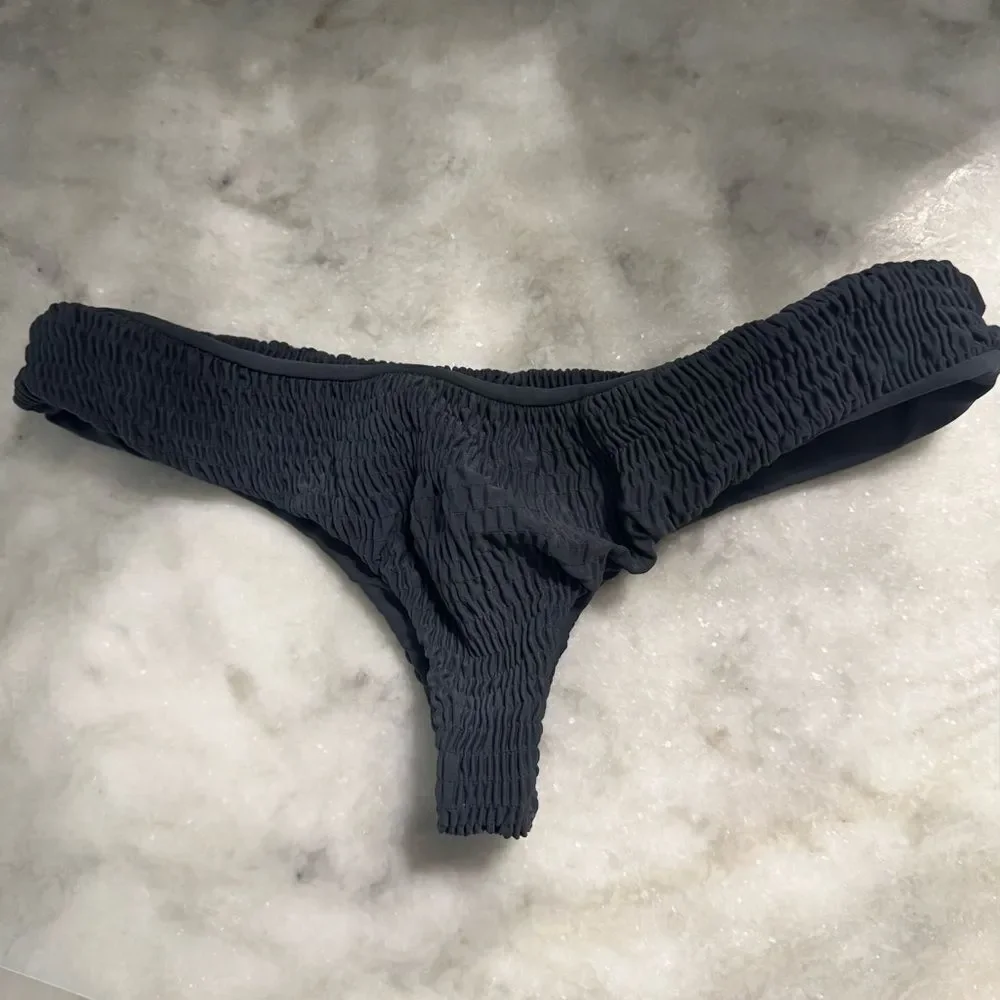 Tori Praver Saffron Bikini Bottom Black. Size Small
